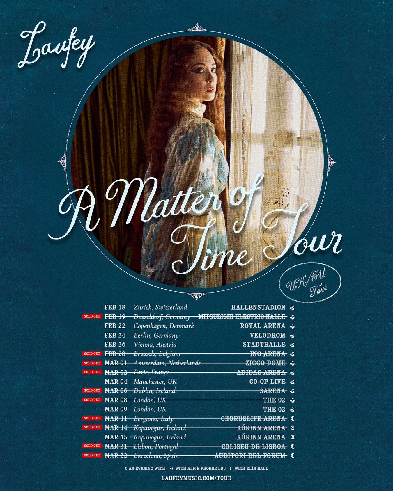 Laufey A Matter Of Time Tour Poster 2026